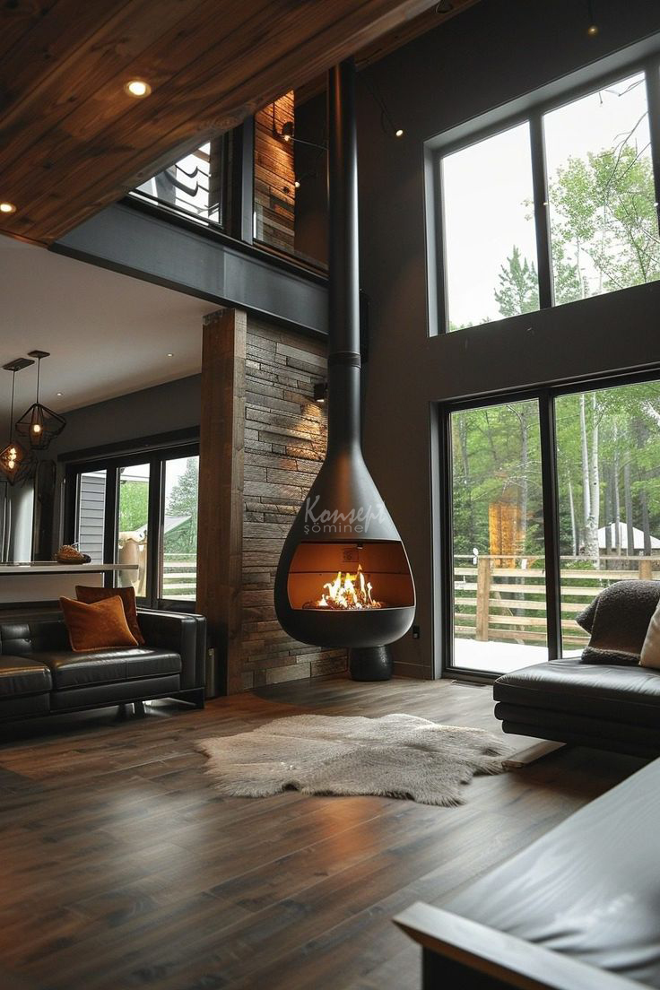 Hanging Fireplace 24