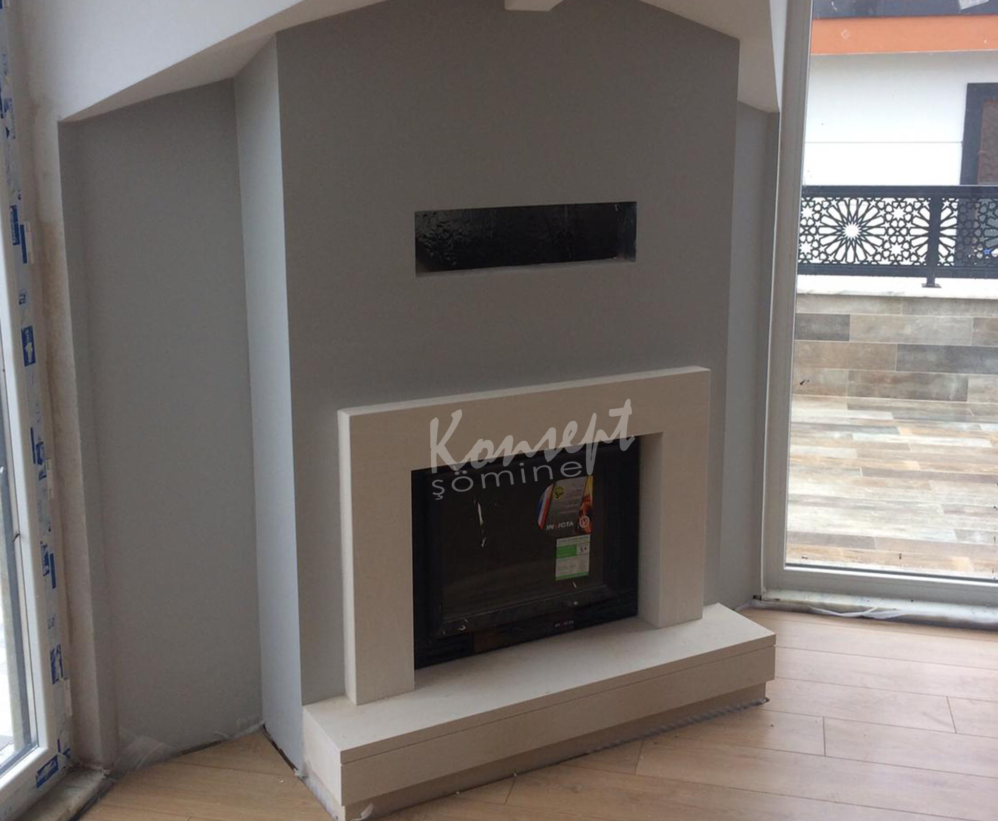 Corner Fireplace 10