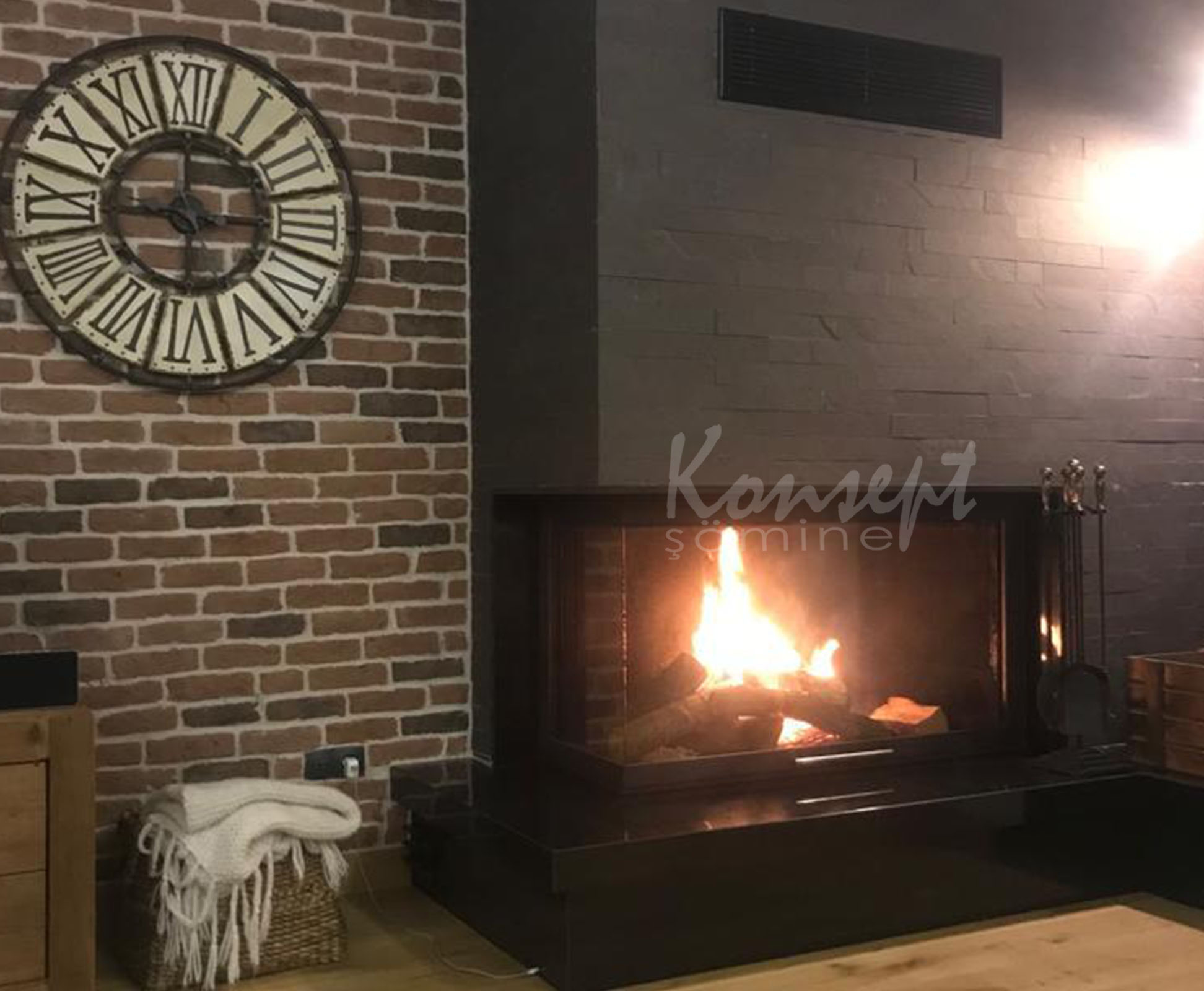 L Type Fireplace 17