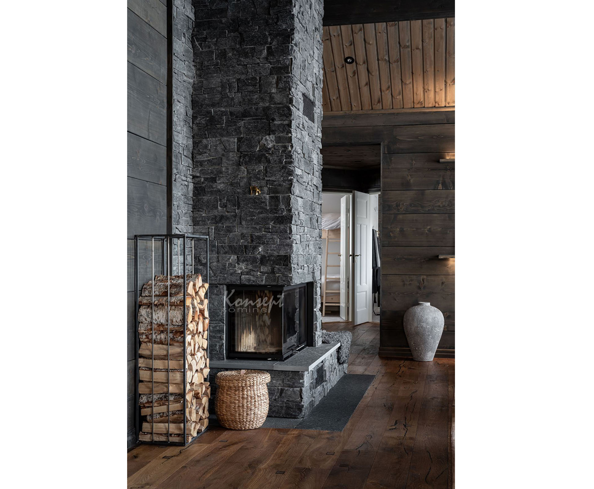 L Type Fireplace 32