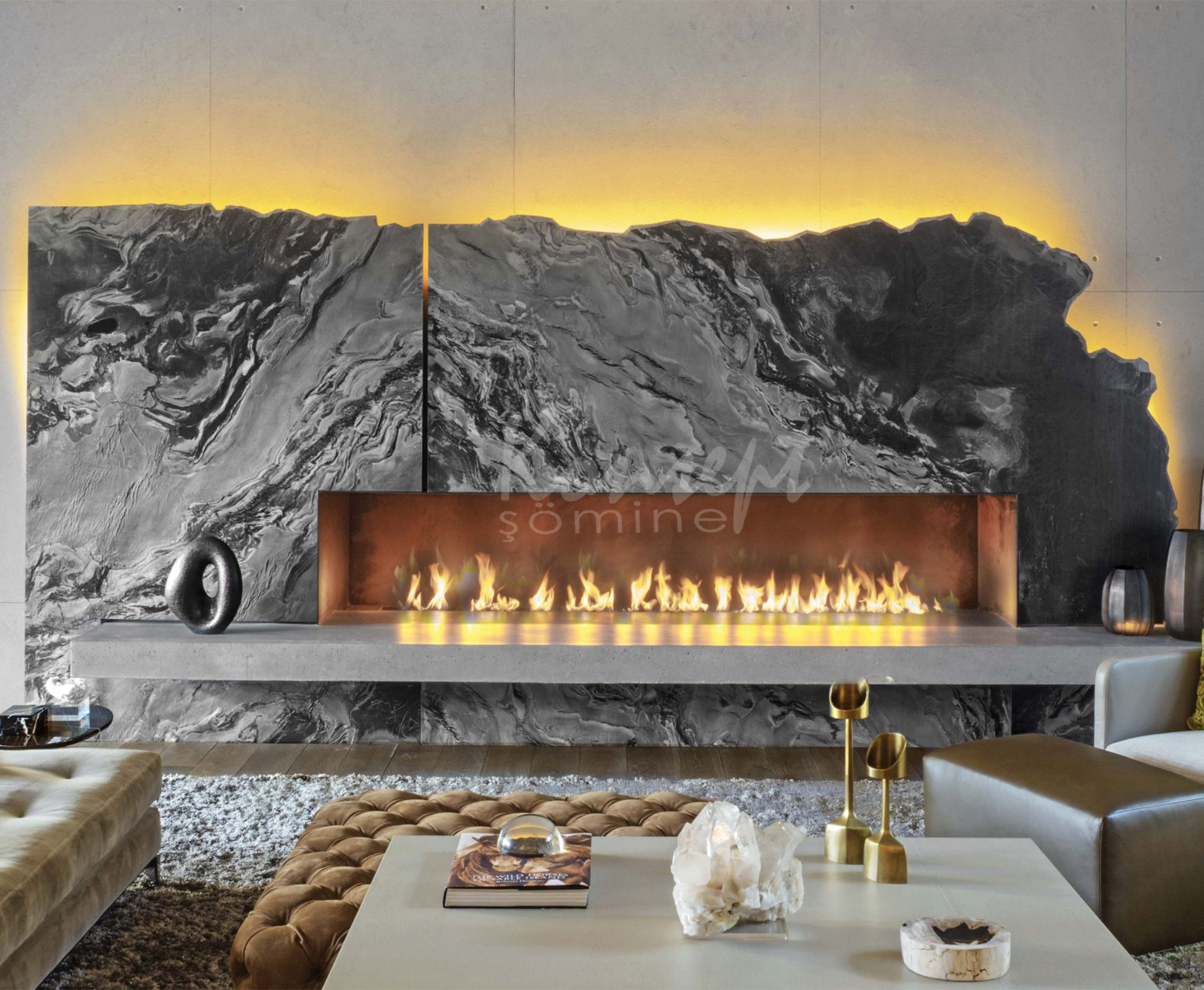 Fixed ethanol fireplace 17
