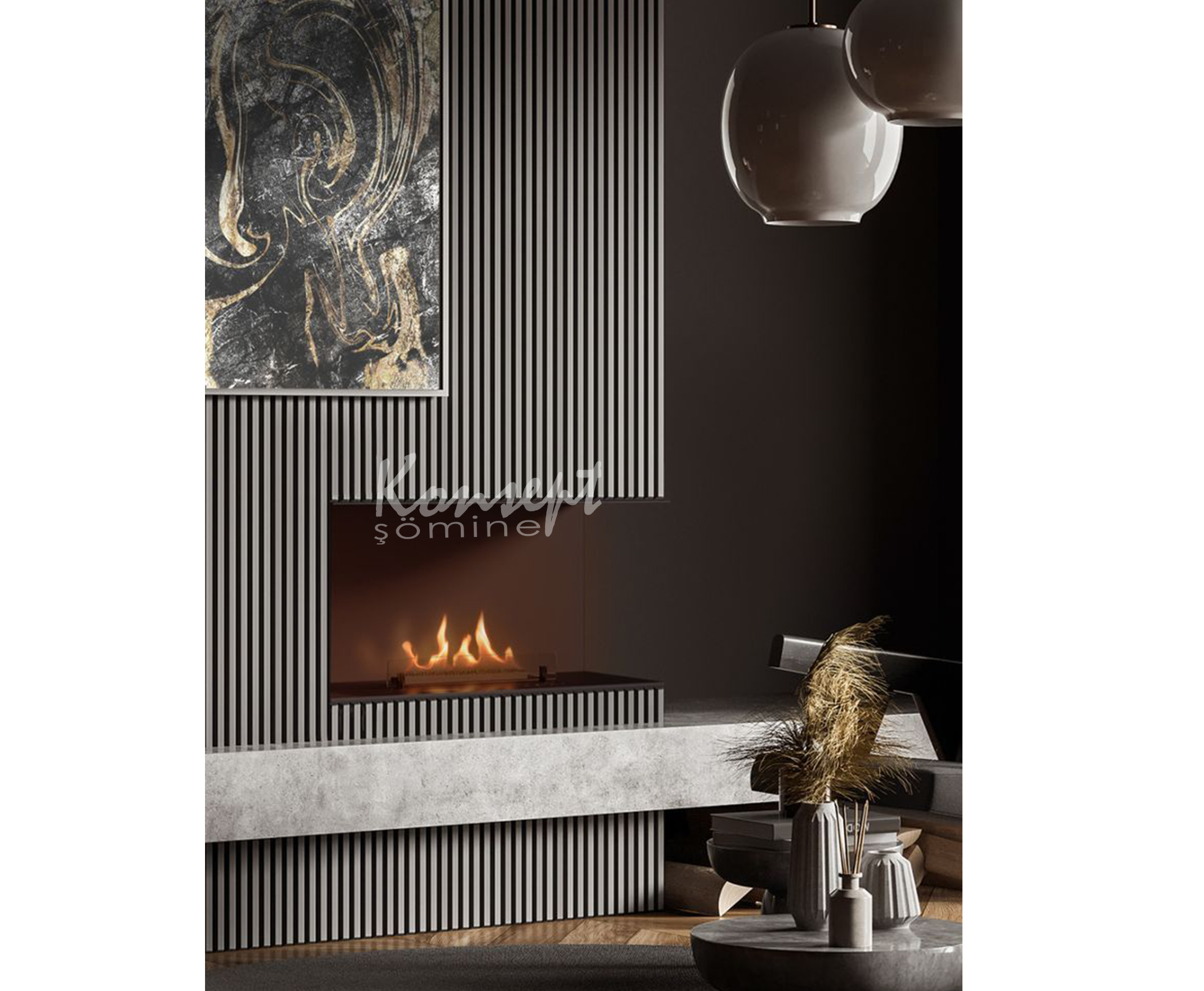 Fixed ethanol fireplace 22