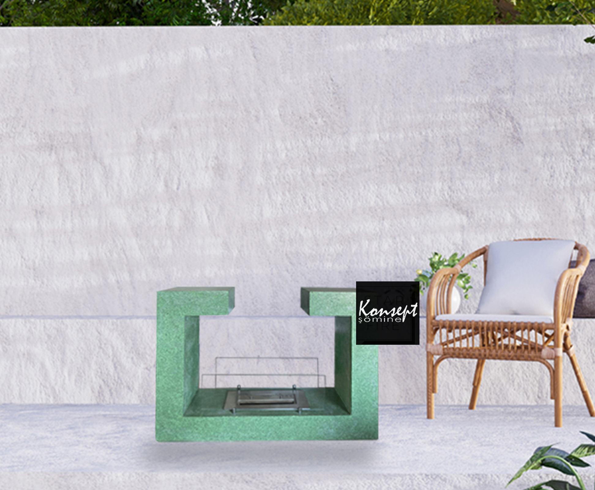 Portable ethanol fireplace 14