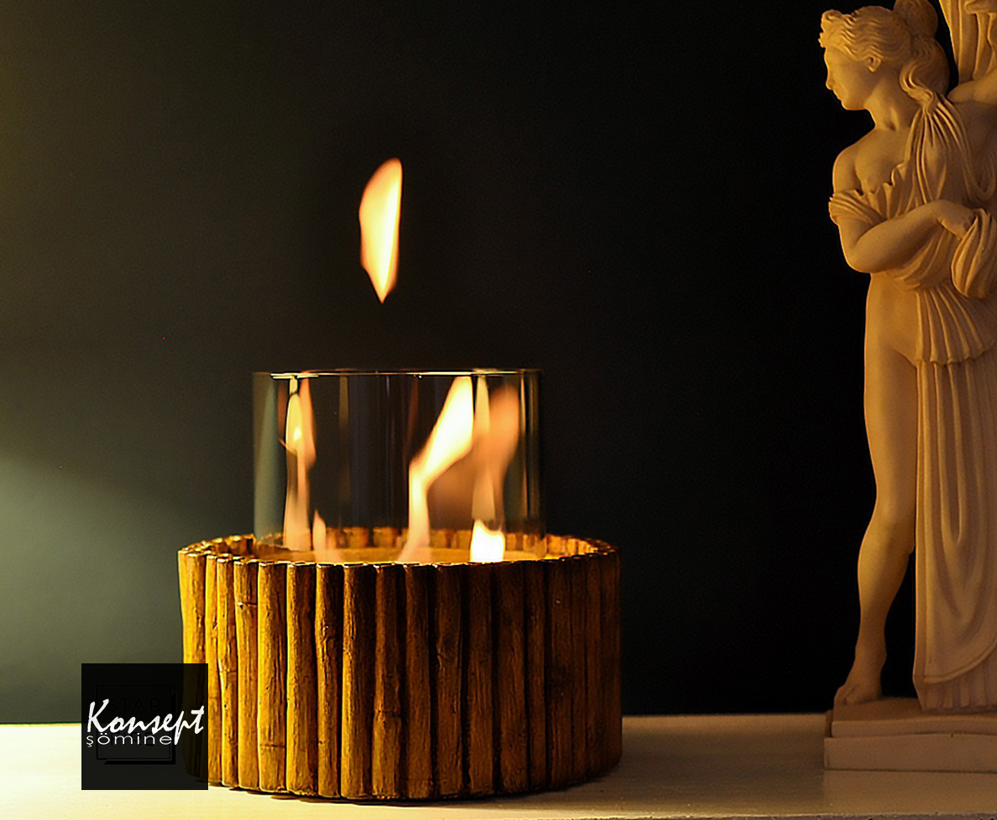 Portable ethanol fireplace 45