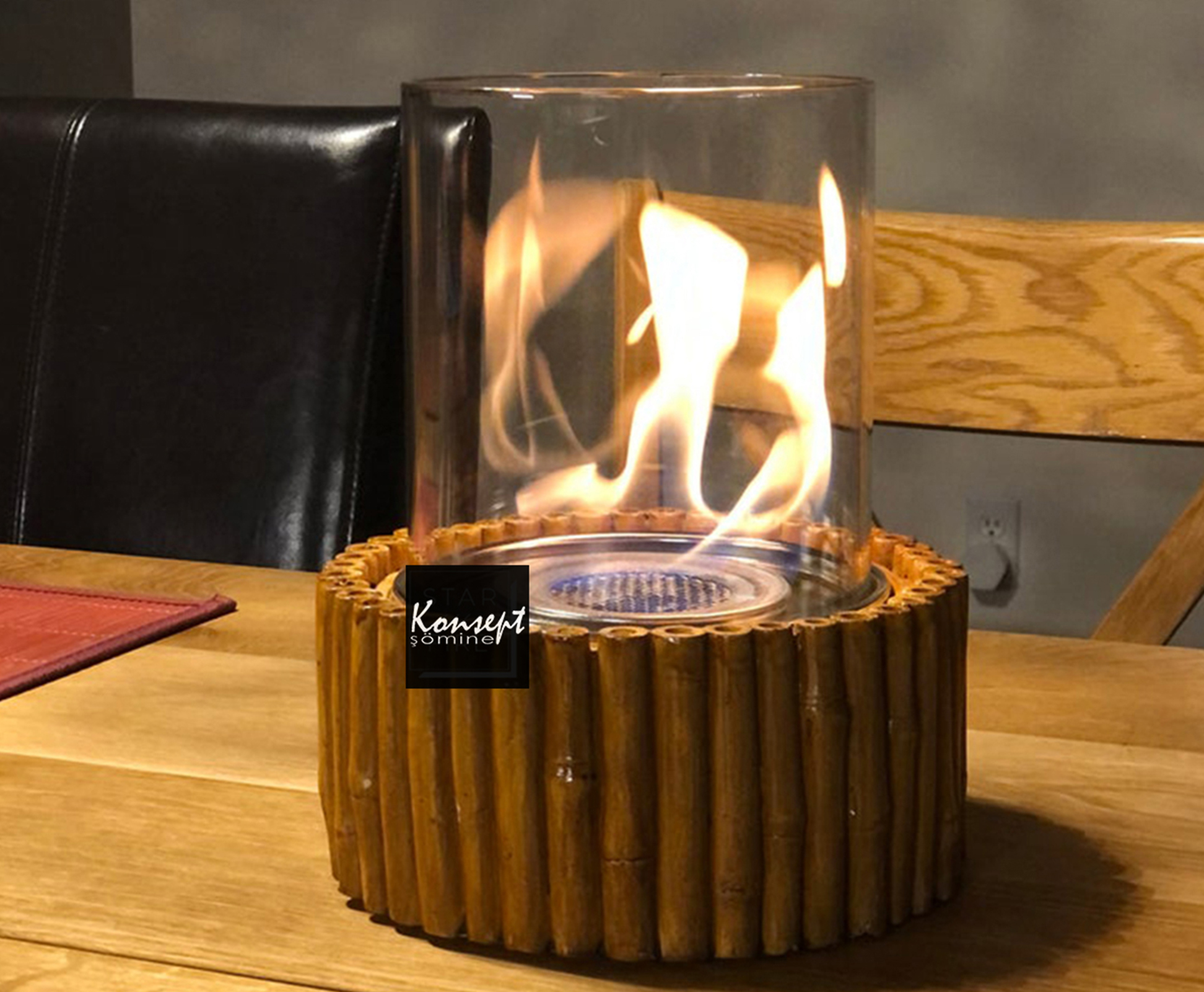 Portable ethanol fireplace 46