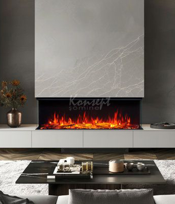 U Tipi Elektrikli Şömine 12