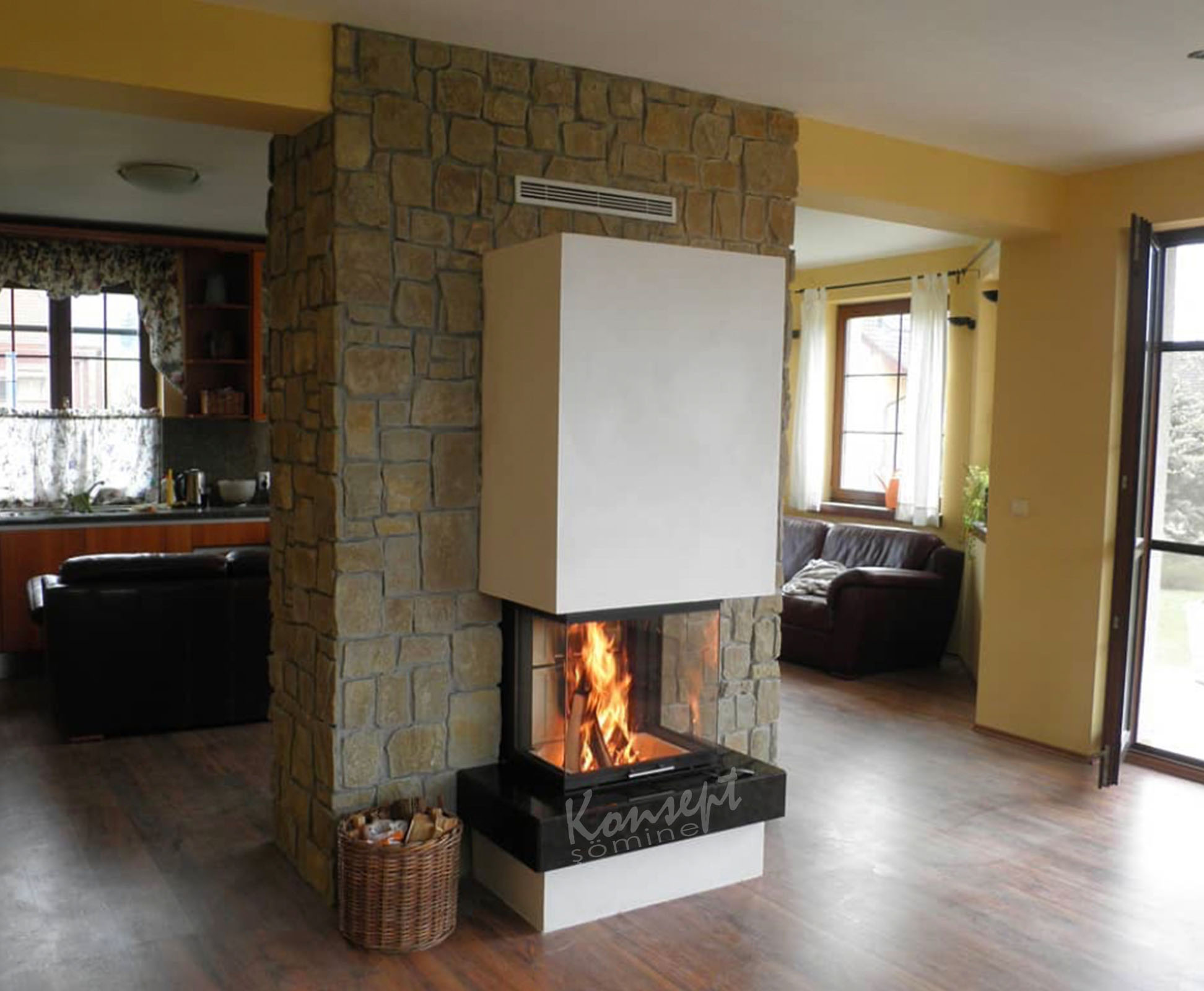 U Type Fireplace 18