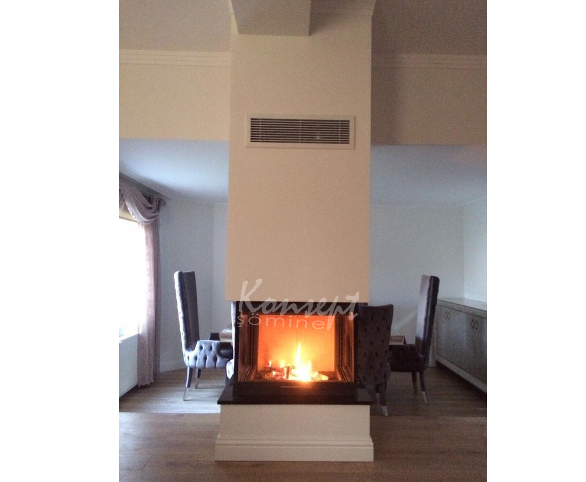 U Type Fireplace 20