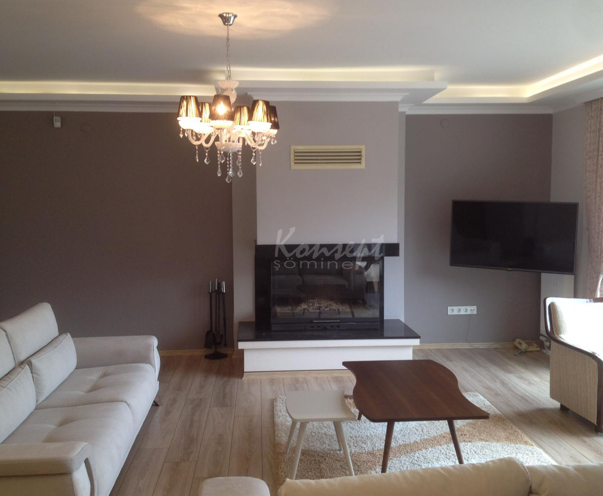 U Type Fireplace 24