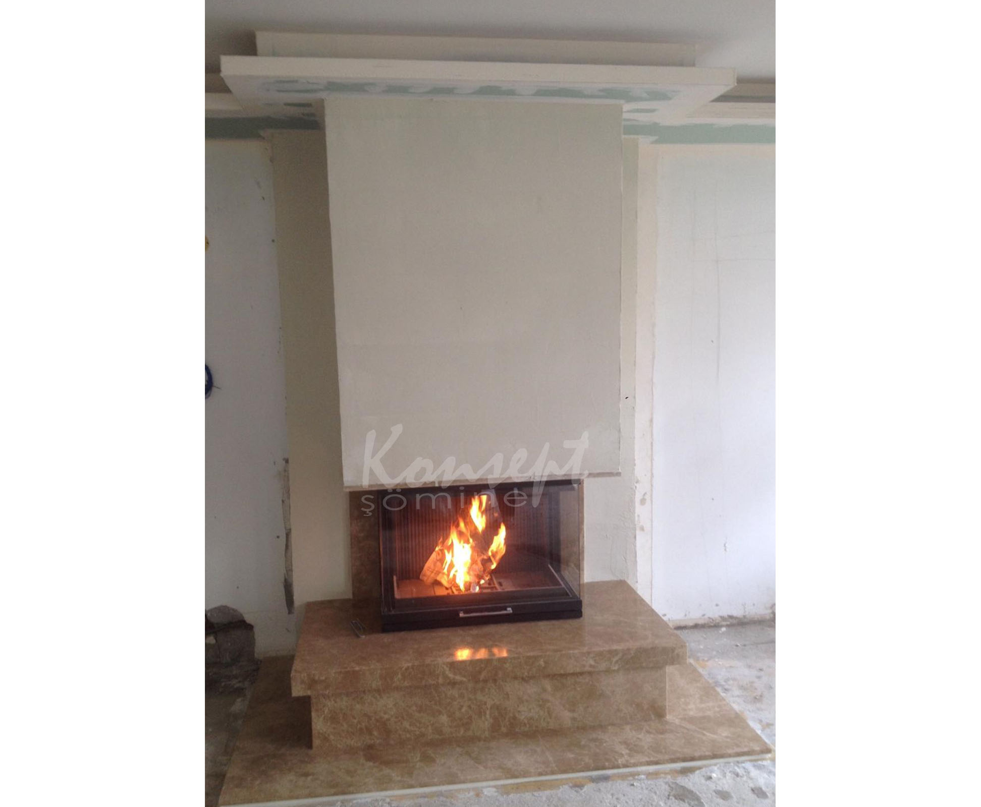 U Type Fireplace 27