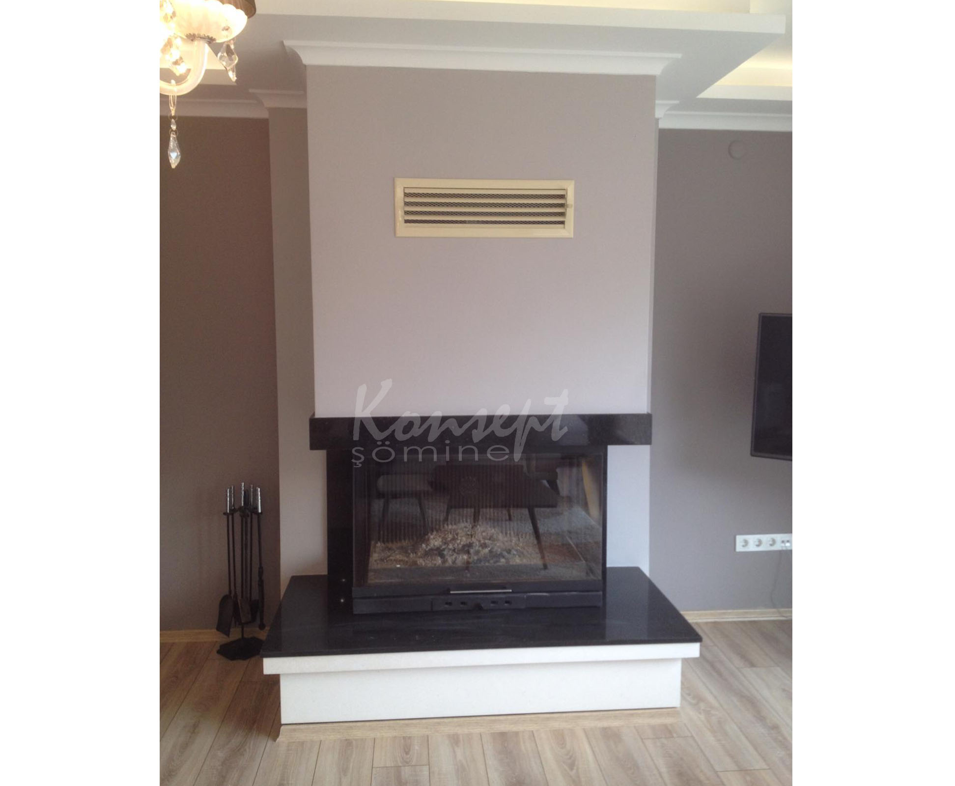 U Type Fireplace 30