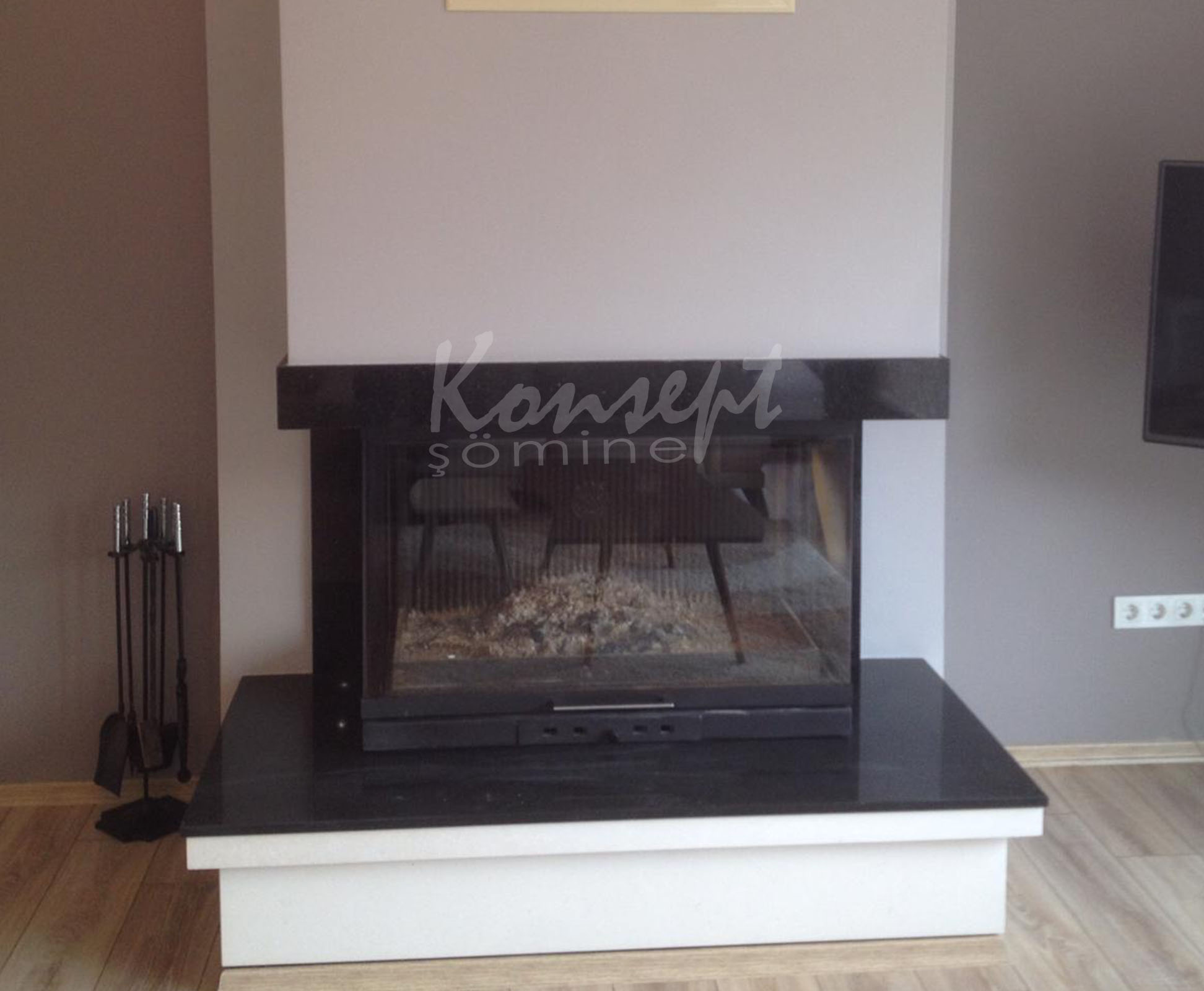 U Type Fireplace 30