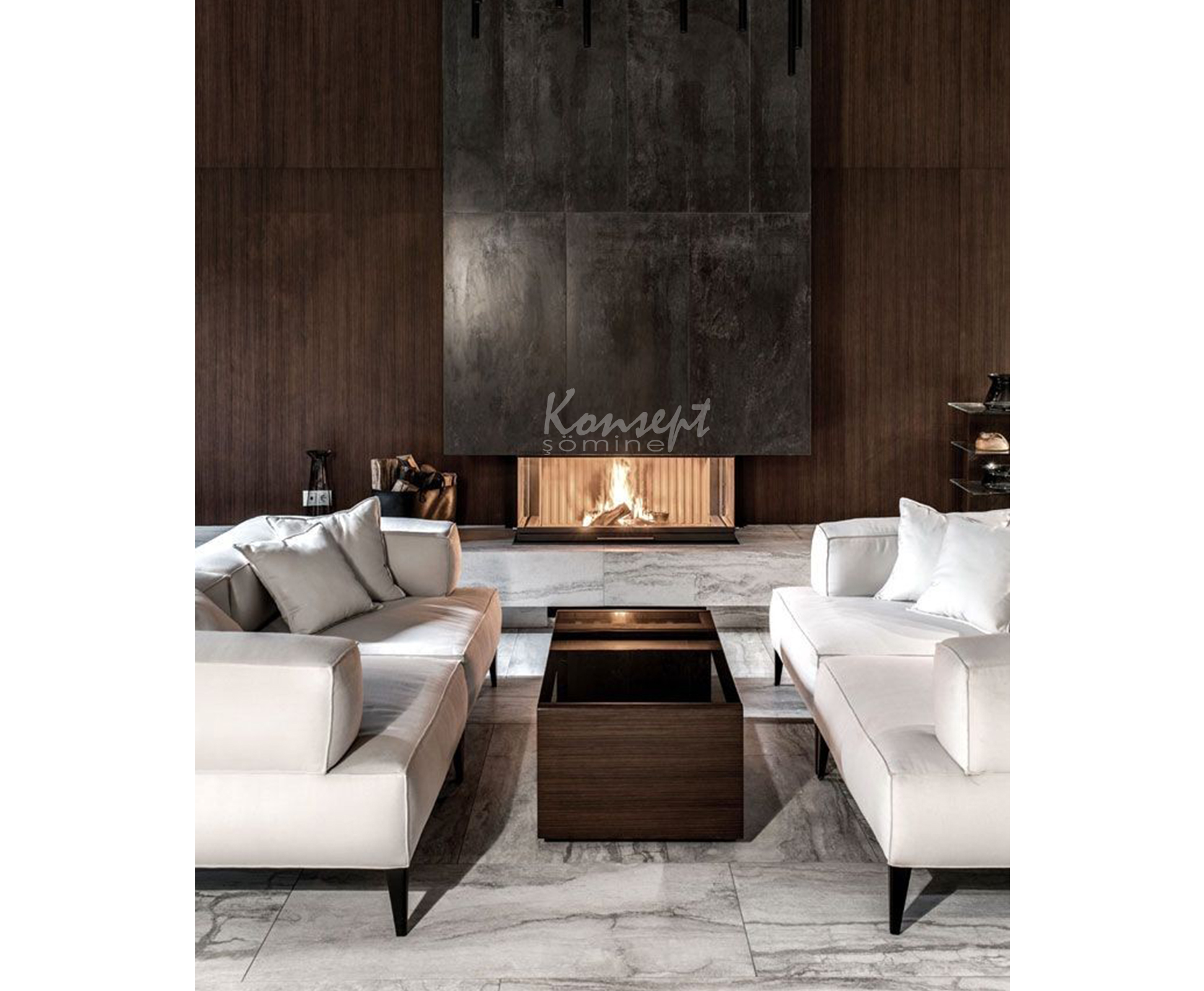 U Type Fireplace 40