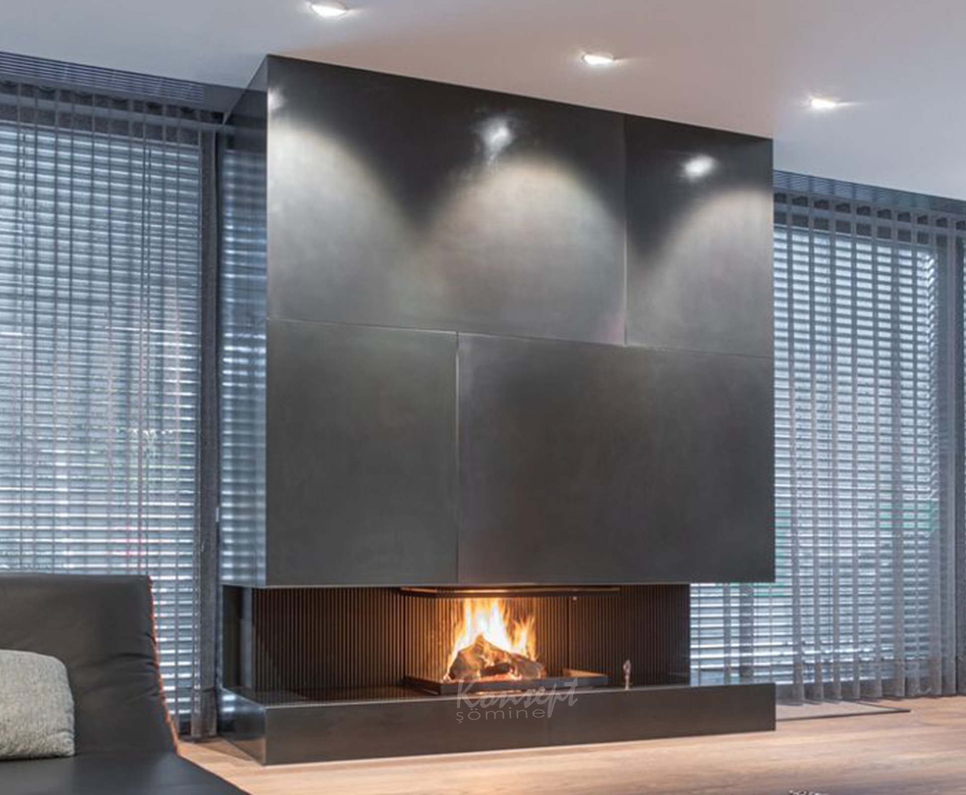 U Type Fireplace 41